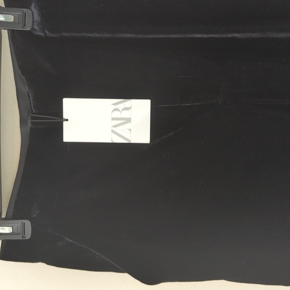 Zara High Waisted Long Velvet Gathered Ankle Trousers L - Picture 11 of 16